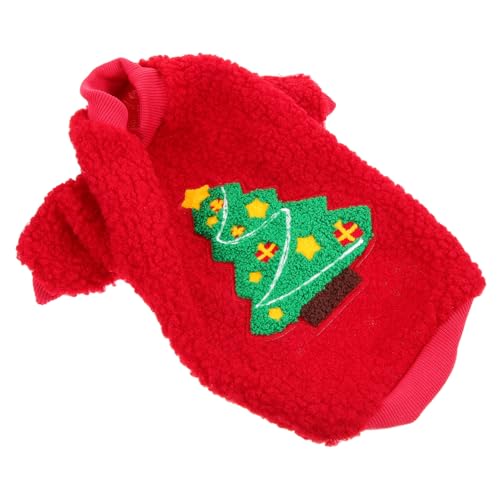 Toddmomy Haustier Weihnachtskleid Weihnachts hundepullover Dog Christmas Costume Halloween-Kostüme für Hunde Weihnachts-Outfit Weihnachtsfeier Hundekostüm Weihnachtsparty-Hundekleidung rot von Toddmomy