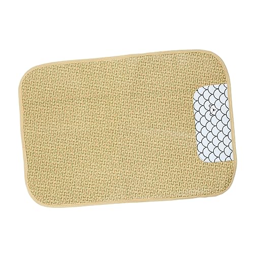 Toddmomy Haustiermatte haustierbett pet Bed Haustierkühlungskissen selbstkühlende hundematte Hund kühlmatte katzenhöhle Schlafmatte für Hunde Katze schlafmatte Rattan-Matte Light Brown von Toddmomy