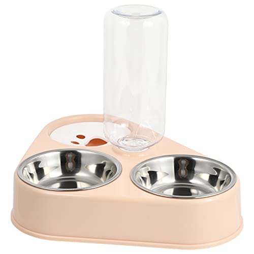 Toddmomy Haustiernapf aus Edelstahl Wasser Brunnenfilter Futterspender automatisch Saugfähig Welpe Hundenäpfe pet Feeder pet Water Bottle Haustierfutterstation Haustierfutterautomat pp Rosa von Toddmomy