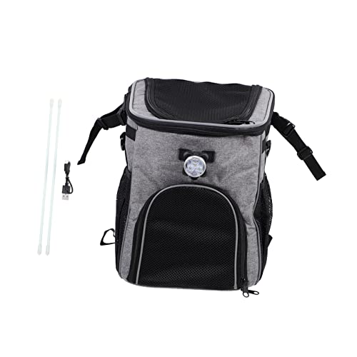 Toddmomy Haustiertasche Hundetragerucksack Fahrradtasche für Haustiere Hasenrucksack pet Backpack pet Tasche Fahrradtasche für Hunde praktischer Fahrradträger für Haustiere Polyester Grey von Toddmomy