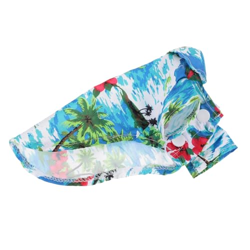 Toddmomy Hawaii-Kostüm Für Hunde Coole T-Shirts Sommerkleidung Atmungsaktive Hunde-Baumwoll-T-Shirts Mit Blumen- Und Meeresinsel-Welpenbekleidungs-Outfit Für Hunde Katzen Xs von Toddmomy