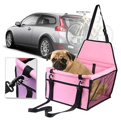 Toddmomy Hund Autositz Hundedecke Neue Welpen Essentials Autositz Für Hunde Hundespielzeug Bausatz Sicherheitssitz Für Haustiere Welpenauto Träger Hundesitz Katzentransporter Rosa von Toddmomy