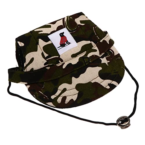 Toddmomy Hundekappen Haustier Baseball Outdoor Sport Hut Sonne Bequem Oxford Stoff Verstellbares Elastisches Seil Camo Design von Toddmomy