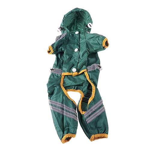 Toddmomy Hunde-Regen-Kapuzenpullover Regenmantelhunde Poncho Mäntel Haustierkleidung Kleiner Hund Regenmantel Transparenter Regenmantel Für Hunde Regenmantel Regenjacke Züchten Dackel Green von Toddmomy