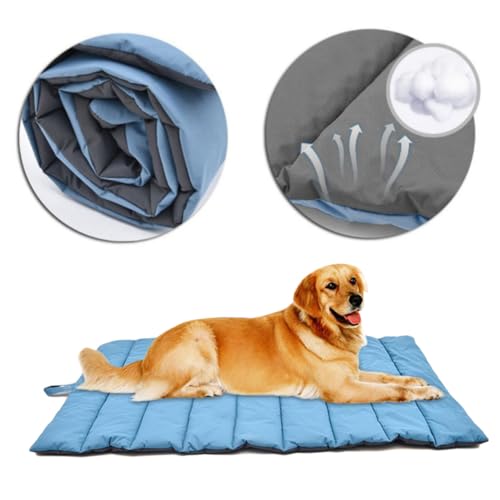 Toddmomy Hundematte hundekissen abwaschbar schlafmatte Picknick-Strandmatte wasserdichte Hundedecke Blue von Toddmomy