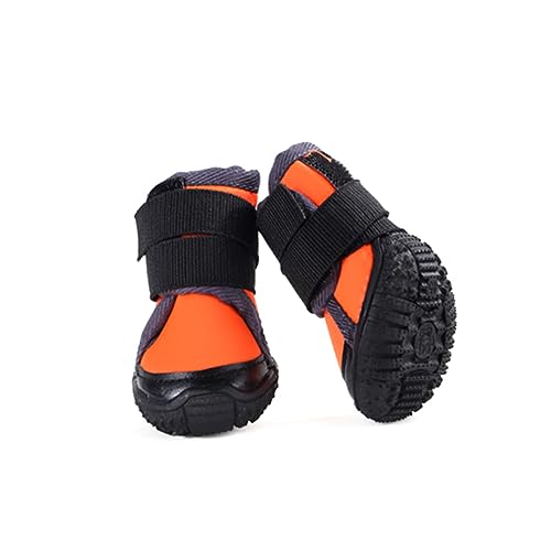 Toddmomy Hundeschuhe Für Mittlere Bis Große Hunde rutschfeste Warme Outdoor Schuhe Für Den Winter Orange Größe 90 von Toddmomy