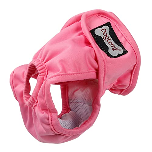 Toddmomy Hundewindeln Weibliche Hundewindeln Rosa Hundewindel Waschbare Haustierhöschen Wiederverwendbare Hundewindel Hundeunterwäsche Elastische Haustierhose von Toddmomy