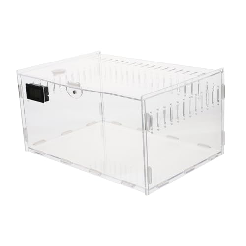 Toddmomy Kasten Futterbox für Reptilien transparenter Schlangenkäfig Schlangenbehälter Hamsterkäfige Terrarium nebler Terrarium unterschrank Premium Schlangenkäfig Reptilienhalter aus Acryl von Toddmomy