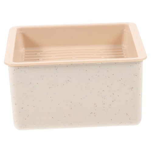 Toddmomy Kasten Katzengrasbox Spender Katzenfutter klumpende Katzenstreu Gehäuse katzengras samen cat Treats Pflanzgefäß für Katzengras ohne Erde Katzenpflanze für Haustier Plastik Beige von Toddmomy