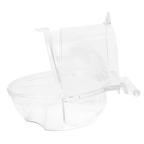 Toddmomy Kasten Vogeltränkekasten Wanne Vogelkäfigspieß Käfige Vogelhäuschen Papagei Bird Bath Outdoor wasserbecken Vogeltränke für Nymphensittiche Vogelbad Plastik Transparent von Toddmomy