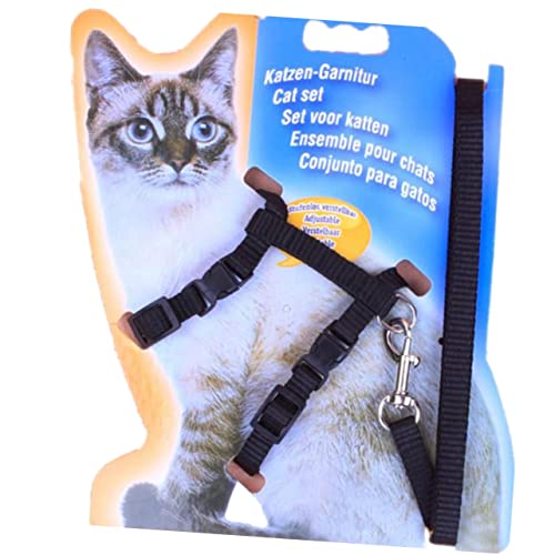 Toddmomy Katzenhalsband Mit Leine Glocken Für Laut Bausatz Katzenkette Katzenkette Katzenspielzeug Haustierleine Haustier Katze Kette Leine-katzenkette Black von Toddmomy