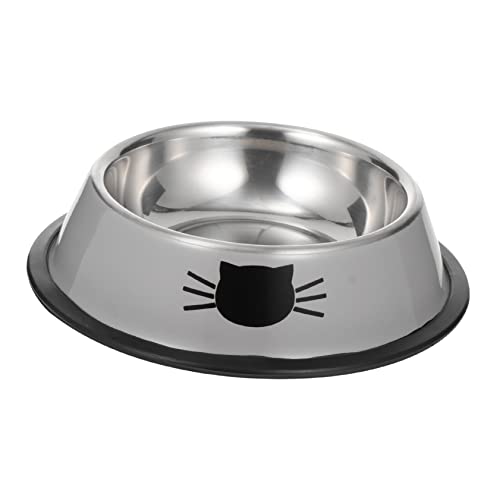 Toddmomy Katzennapf Aus Edelstahl Welpen Tränke Schüssel Welpe Bogen Wassernapf Für Katzen Lebensmittelbehälter Futternäpfe Für Katzen Hundefutter Fressnapf Für Katzen Rostfreier Stahl Grey von Toddmomy