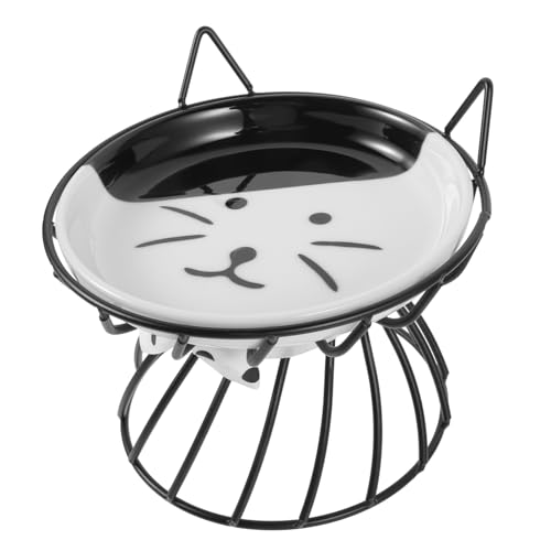 Toddmomy Katzennapf mit hohem Hals Futternäpfe Plat Pour Chat Schüssel Katzennapf mit Ständer verschütten Elevated cat Bowl erhöhte katzennäpfe Katzenteller Katzenfutter erhöht Keramik von Toddmomy