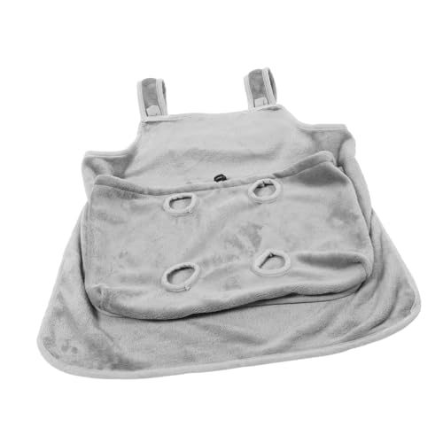 Toddmomy Katzenstreichelschürze Futterspender Katzentasche Käfig weiche Katzentrage Schlafsack für Katzen pet Bed Tragetasche für Haustiere Katze hält Schürze Arktisches Vlies Light Grey von Toddmomy