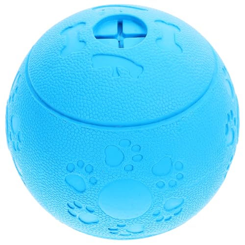 Toddmomy Kauspielzeug für Hunde Hundefutter Leckerli abgebendes Hundespielzeug Welpe Interactive Dog Toys Dog chew Toy Leckerli-Ball für Haustiere unverwüstlicher Hundeball Gummi Sky-Blue von Toddmomy