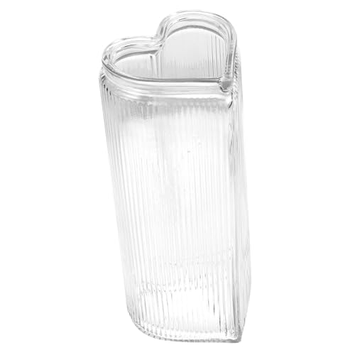 Toddmomy Kleine Transparente Glasvase Für Tischdeko Modernes Design Herzform Blumenvase Für Wohnzimmer Hochzeiten Und Kreative Arrangements Terrarium Vase Für Wasserpflanzen von Toddmomy