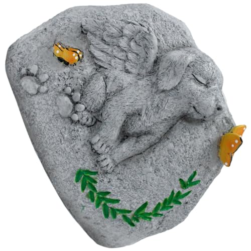 Toddmomy Kleiner saftiger Blumentopf Kiste Hundedecke Zahnpasta für Hunde Träger Hundespielzeug grabstein für Tiere Angel Hund Tiergedenkblumentopf Bonsai -Töpfe zarter Blumentopf Harz Grey von Toddmomy