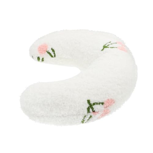 Toddmomy Kopfkissen Cute Pillow haustierbett schlafmatte Sleeping mat Tierkuschelkissen Welpendecke katzenbett Banane Kragen Schläfer Hund Katze schlafkissen Nickerchenkissen Plüsch Weiß von Toddmomy