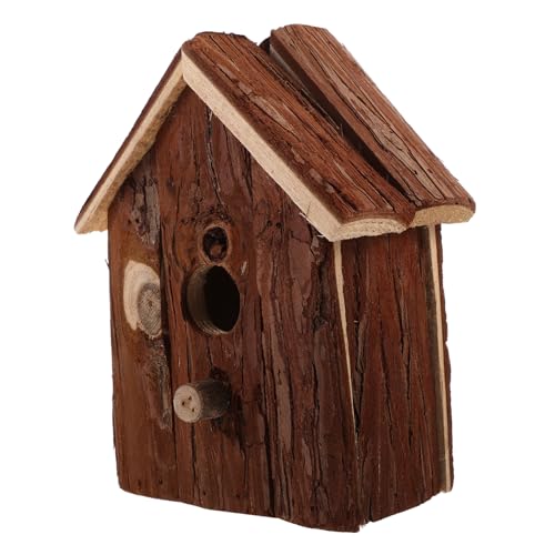 Toddmomy Kreatives Vogelhaus Zum Aufhängen Handgefertigtes Nistkästchen Für Kleine Vögel Dekoratives Holznest Für Garten Und Außenbereich von Toddmomy