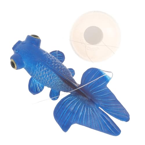 Toddmomy Künstlicher Kognitives Fischspielzeug Für Futterspender Desktop-fischfigur Fischnetz Für Aquarien Mini Neon Qualle Panzer Schwebend Tank Cool Blue Kieselgel von Toddmomy