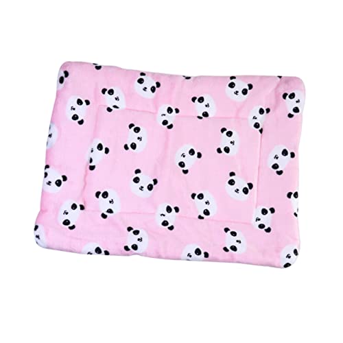 Toddmomy Kuschelige Coral Fleece Hundedecke Für Alle Jahreszeiten Flauschige Schlafmatte Und Tuch Für Kleine Mittelgroße Und Große Hunde Panda Kopf Pinker Hintergrund Größe S von Toddmomy