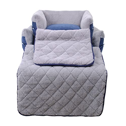 Toddmomy Multifunktionaler hundebetten haustierbett petbett hundesofa hundebeet Camping hundebett kleines hundebett Welpe Hundehütte Quadratisches Schlafsofa für Hunde Blue von Toddmomy