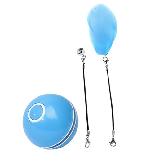 Toddmomy Pet-Teaser-Ball Katze Amusement funnytoys cat Toy Haustierball stoffball Fun Toy Funny Toys Abs Blue von Toddmomy