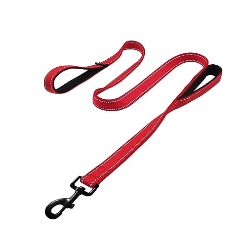 Toddmomy Reflektierende Nylon Hundeleine Mit Doppelgriffen Langlebige Trainingsleine Für Große Und Mittelgroße Hunde Ideal Zum Gehen Und Joggen von Toddmomy