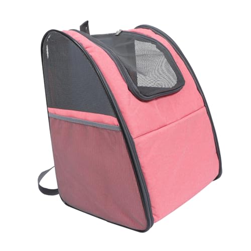 Toddmomy Rucksack für Haustiere Katzentransporter Tasche Faltbarer Rucksack für die Reise Auto Hund pet Backpack Rucksack für Katzen Haustierbedarf Transportbox für Haustiere Segeltuch Rosa von Toddmomy