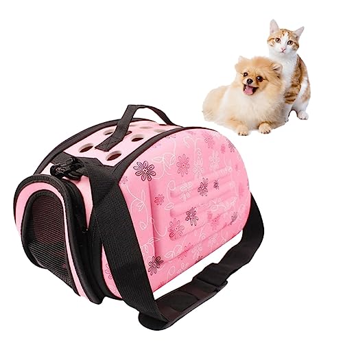 Toddmomy Rucksack für Haustiere pet Backpack hundekäfig Hundeträger hundekafig Transportbox für Haustiere Reisetasche für Haustiere Rosa von Toddmomy