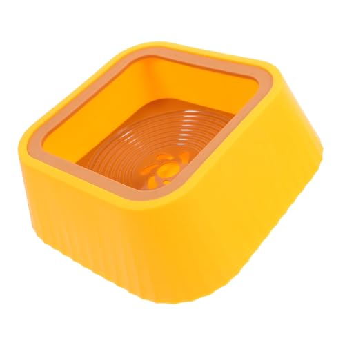 Toddmomy Schwimmender Napf für Haustiere Hund Haustierwasserschale Katzen wasserspender Anti-Auslauf Haustier Wasser Schüssel Katzenwasserschale Anti-Spill-Katzenwassernapf Abs Yellow von Toddmomy