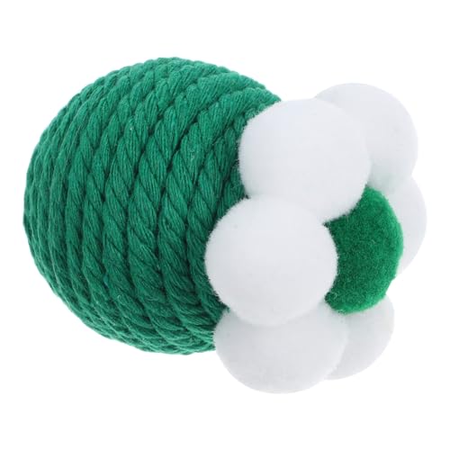 Toddmomy Sisal Ball Katzen Spielzeug Kauspielzeug für Katzen Katzenseilbälle Katzen-Pompom-Spielzeug Katzenspielzeug katzenball Spielzeugbälle für Katzen Kätzchenkratzer Baumwollseil von Toddmomy