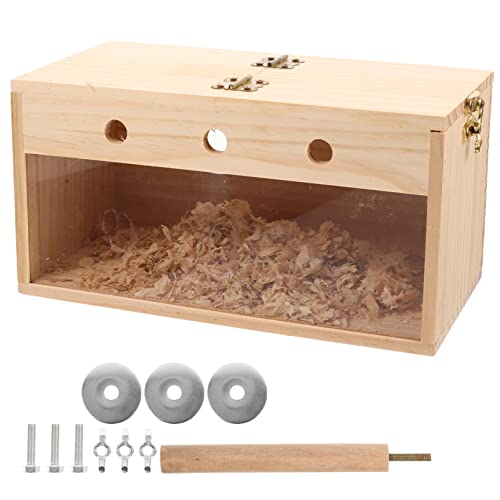 Toddmomy Sittich-Nistkasten Holz-Zuchtkasten Quadratisches Vogelhaus Für Gartennest Vogel-Sittich-Zubehör von Toddmomy