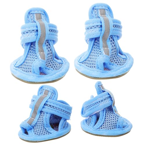 Toddmomy Sommer Atmungsaktive Haustier Hundeschuhe Mesh Sandalen Anti Rutsch Sneakers Für Hunde Größe 4 Haustierbedarf Für Pfotenschutz Und Komfort von Toddmomy