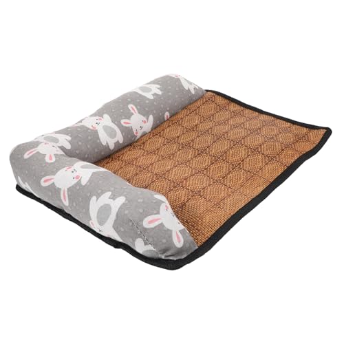 Toddmomy Sommermatte Futter für Meerschweinchen Kühlendes Hundebett Sitzkissen Coole Pads für Hunde Hundeunterlagen Haustier Kühlnest für Hunde Rattanmattennest Bissfest Schlafkissen Stoff von Toddmomy