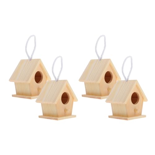 Toddmomy Unvollendete Holz Vogelhäuser Zum Aufhängen DIY Mini Vogelhaus Sets Für Perfekte Hängedeko Für Draußen Zum Basteln Und Gestalten Von Nistplätzen von Toddmomy