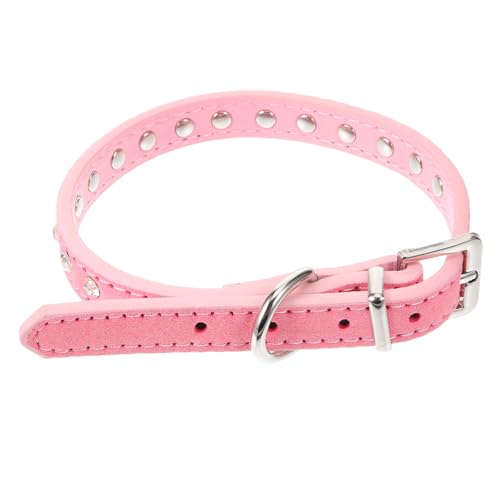 Toddmomy Verstellbares PU Haustierhalsband Mit Rhinestones Blumenform Größe S Pink Elegantes Und Sicheres Für Hunde Und von Toddmomy