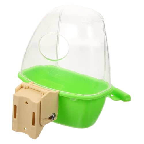 Toddmomy Vogelfutterbox Transparenter Futterautomat Für Papageien Vogel Schalen Papageien-wasserspender Hängender Futterbecher Futterautomat Für Hamster Plastik Light Green Wiederverwendbar von Toddmomy