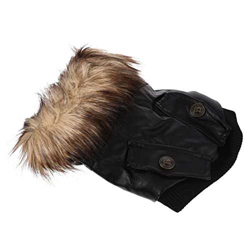 Toddmomy Warme Hundejacke Welpenmantel Warme Welpenkleidung Winterkleidung Für Hunde Welpen-Outfits Mäntel Für Chihuahuas Wintermäntel Kleine Hundejacke Kleine Hundekleidung Black Plüsch von Toddmomy