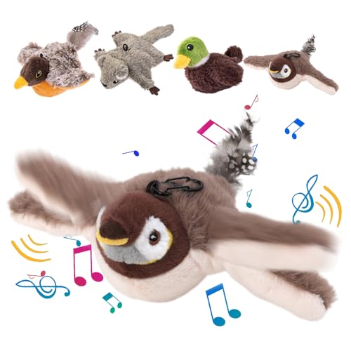 Toerjii Flapping Bird Cat Toy, Elektrisches Vogelspielzeug für Katzen, Interaktives Katzenspielzeug Selbstbeschäftigung, Katzenspielzeug Vogel Spielzeug Katze (#3) von Toerjii