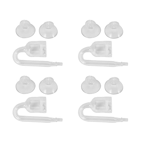 Togbel 4X Aquarium Aquarium CO2 Diffusor Kohlendioxid Reaktor mit Keramikscheibe + 8 SaugnäPfe von Togbel