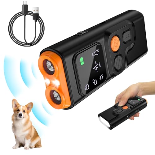 Tohoyard Antibell für Hunde, Zwei Modi Antibell-Gerät für Hunde mit LED-Anzeige & Taschenlampe, Handgehaltenes Antibell-Gerät Für Hunde, Wiederaufladbares Antibell-Gerät für Draußen Drinnen von Tohoyard