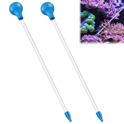 Coral Feeder,Coral Feeder Syringe,Lange Pipette Acryl Meeresfisch Riff Fütterungsröhrchen,Flüssigdünger Futterspender,Aquarium Wasserwechsler Pipette,Korallenfütterungswerkzeug 2 Stück Tokaneit von Tokaneit