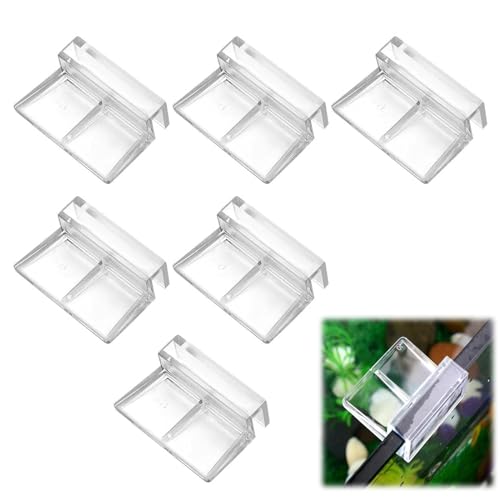 Tokaneit Glasabdeckungs Clips für Aquarien,Glasabdeckung Clip,Acrylglas Abdeckungsclip,Glasabdeckung Clip Unterstützung Halter,Halterung für Aquarien,Universalhalter für Glasabdeckung 6 Stück 6mm von Tokaneit