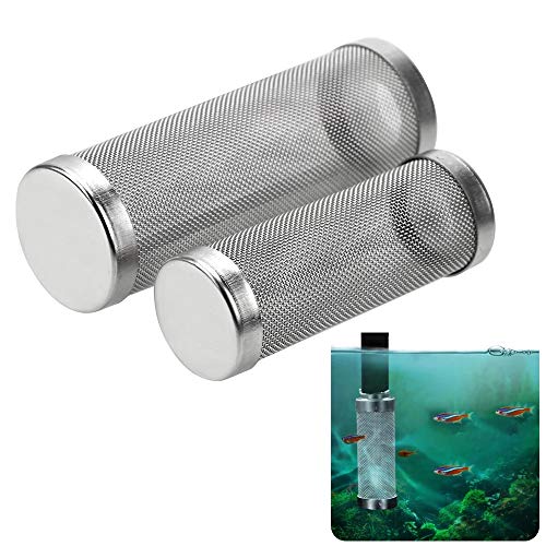 Aquarium Schutz Filter,Aquarium Schutzhülle 6 Pcs Net Filter Schutz,Edelstahlfilter Aquarium Filter Guard Mesh Net Filter Edelstahl Filter Einlass Schutzhülle für Schutz fliessen Fisch Garnele (16mm) von Tokenhigh