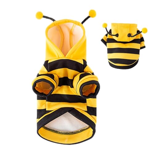 Bienenkostüm mit Kapuze für Haustiere, Cosplay-Kleidung, Hunde-Kapuzenpullover, Haustier-Bienen-Halloween-Hoodies, weiche Haustier-Halloween-Weihnachts-Kostüm, Cosplay-Kleidung für Halloween und von Toliya