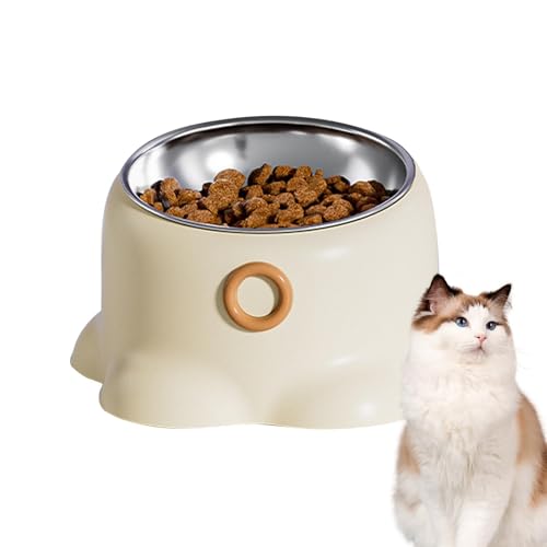 Erhöhter Futternapf für Katzen – Haustier Katze Wasser Futter geneigt Futternapf | Hund Katze Wasser Futter Futternapf geneigt, verhindert Kippen Indoor Outdoor Pet Bowl Halter mit abnehmbarem Napf von Toliya