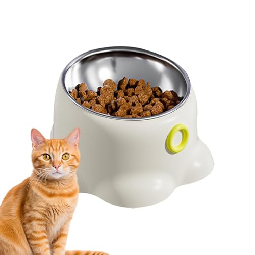 Erhöhter Futternapf für Katzen – Haustier Katze Wasser Futter geneigt Futternapf | Hund Katze Wasser Futter Futternapf geneigt, verhindert Kippen Indoor Outdoor Pet Bowl Halter mit abnehmbarem Napf von Toliya