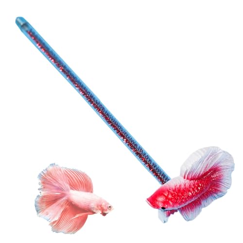 Simulation Betta Stick – Beste Aquarium-Stick-Spielzeuge | Betta-Trainingsstab, Simulation Betta-Aquarium-Spielzeugstab, transparente Stab-Aquarium-Dekoration für Anfänger und erfahrene Fischbesitzer von Toliya