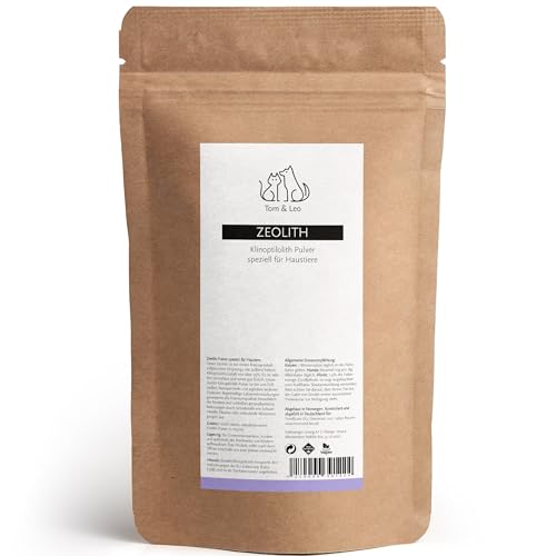 Tom&Leo Zeolith Pulver 1000g mit 95% Klinoptilolith Anteil | Premium Qualität für Haustiere | Hund, Pferd, Katze und viele mehr von Tom&Leo